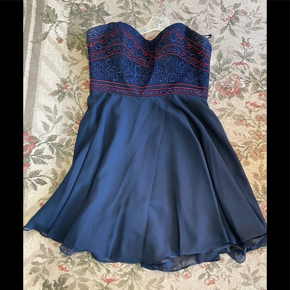 Alyce Paris Navy Embellished Dress